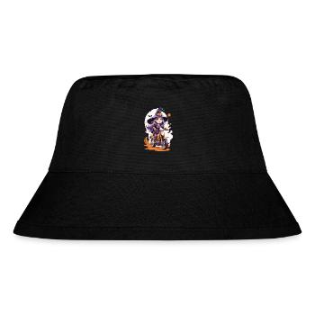 Anime Stil Motocross Hexe Halloween Biker - Stanley/Stella recycelter Bucket Hat - Schwarz - Vorne