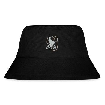 Abstraktes Design - Stanley/Stella recycelter Bucket Hat - Schwarz - Vorne