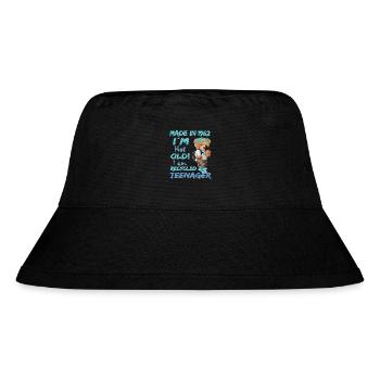 1962 Birthday Teddy funny old teenager - Stanley/Stella Recycled Bucket Hat - black - Front