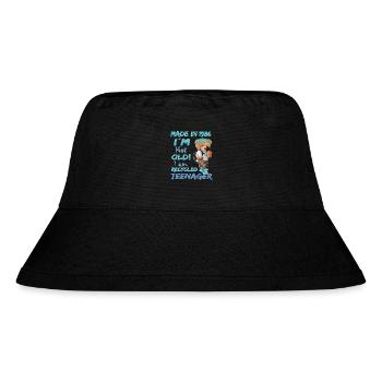 1986 Birthday Teddy funny old teenager - Stanley/Stella Recycled Bucket Hat - black - Front