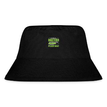 Animal Doctor in Progress Loading Please wait - Stanley/Stella Recycled Bucket Hat - black - Front