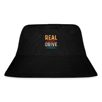 Echte Küken Fahren Stöcke - Stanley/Stella recycelter Bucket Hat - Schwarz - Vorne