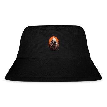 Gruseliger Halloween Sensenmann Grim Reaper - Stanley/Stella recycelter Bucket Hat - Schwarz - Vorne
