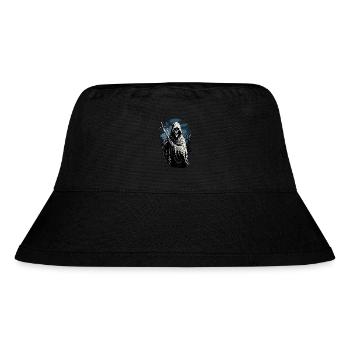 Gruseliger Halloween Sensenmann Grim Reaper - Stanley/Stella recycelter Bucket Hat - Schwarz - Vorne