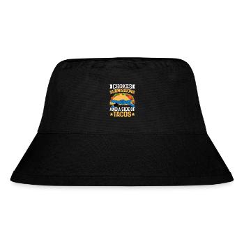 Chokes Submissions and a side of Tacos - Stanley/Stella Recycled Bucket Hat - black - Front