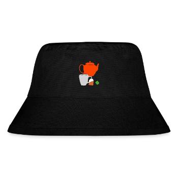 Genuss Tee Getränk Teekanne Teebeutel Tasse - Stanley/Stella recycelter Bucket Hat - Schwarz - Vorne
