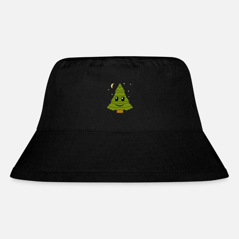 fir tree, fir tree, starry sky, moon, night, forest - Stanley/Stella Recycled Bucket Hat - black