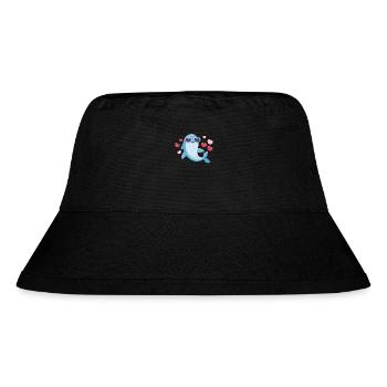 Valentine's Day Funny Dolphin Lover Cute - Stanley/Stella Recycled Bucket Hat - black - Front