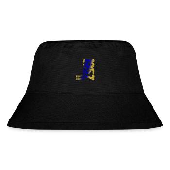 1957 November Limited Edition 66. Geburtstag Deko - Stanley/Stella recycelter Bucket Hat - Schwarz - Vorne
