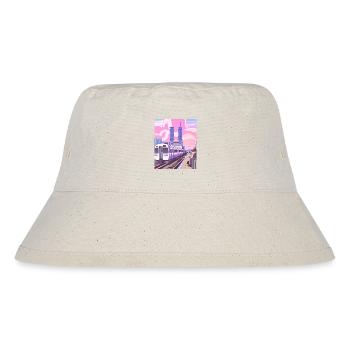 Japan Train Station - Stanley/Stella Recycled Bucket Hat - natural - Front