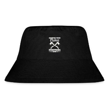 Arborist Tools Lumberjack Equipment Wooden Barrels - Stanley/Stella Recycled Bucket Hat - black - Front