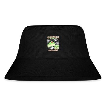 Matcha Kuchen, grüner Matcha, lustiger Spruch - Stanley/Stella recycelter Bucket Hat - Schwarz - Vorne