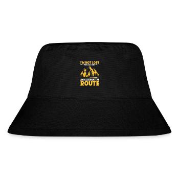 Wandern Urlaub Bergsteigen Bergsteiger - Stanley/Stella recycelter Bucket Hat - Schwarz - Vorne