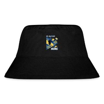 I'd Rather Ski - Ski Winter Sports Skier - Stanley/Stella Recycled Bucket Hat - black - Front