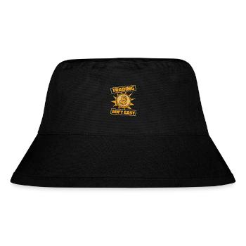Trading Ain't Easy Blockchain Crypto - Stanley/Stella recycelter Bucket Hat - Schwarz - Vorne