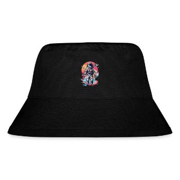 Cool astronaut in space - Stanley/Stella Recycled Bucket Hat - black - Front
