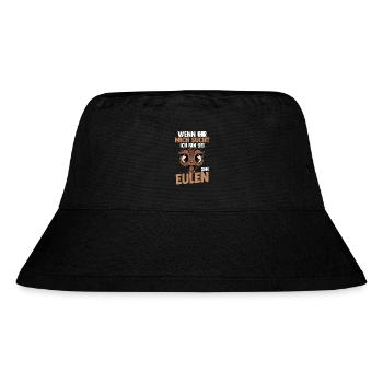 Eulen - Stanley/Stella recycelter Bucket Hat - Schwarz - Vorne