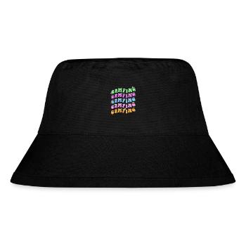 Camping Retro Style 70s Hippie Flower Power - Stanley/Stella Recycled Bucket Hat - black - Front