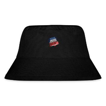 Amerika: Ein Land, das so großartig ist, dass die USA patriotisch sind - Stanley/Stella recycelter Bucket Hat - Schwarz - Vorne