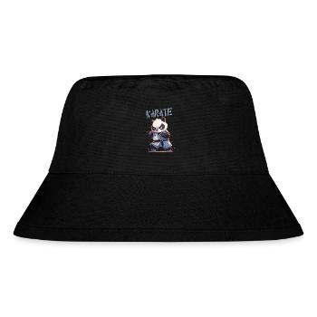 Lustiger japanischer Karate Panda Kawaii Karateka - Stanley/Stella recycelter Bucket Hat - Schwarz - Vorne