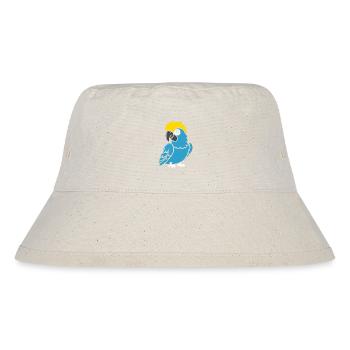 Humor kleiner Papagei - Stanley/Stella recycelter Bucket Hat - Naturweiß - Vorne