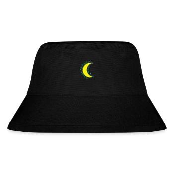 Mond Blumen unendlicher Nachthimmel - Stanley/Stella recycelter Bucket Hat - Schwarz - Vorne