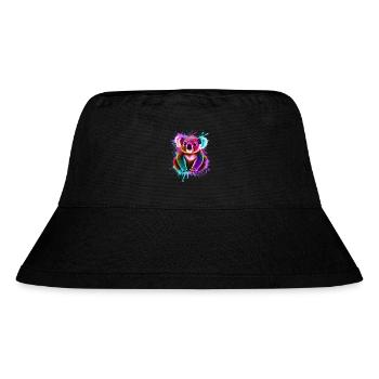 Koala Graffiti Bunt - Stanley/Stella recycelter Bucket Hat - Schwarz - Vorne