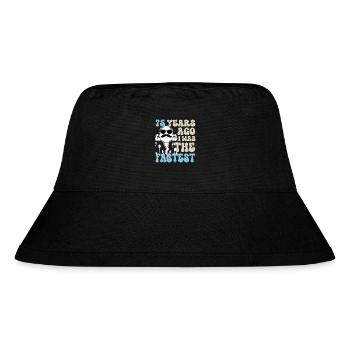75. Geburtstag Lustige Sprüche - Stanley/Stella recycelter Bucket Hat - Schwarz - Vorne