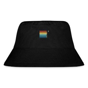 Retro-Axt-Wurf-Wettbewerbsspiel Profi - Stanley/Stella recycelter Bucket Hat - Schwarz - Vorne