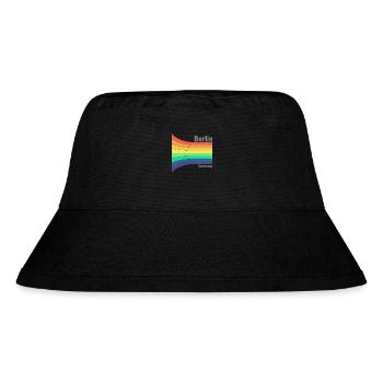 Berlin Regenbogen Stolz Souvenir Mitbringsel - Stanley/Stella recycelter Bucket Hat - Schwarz - Vorne