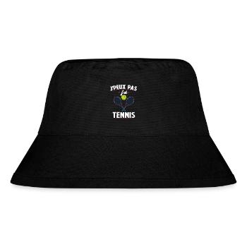 I can't I have tennis - Stanley/Stella Recycled Bucket Hat - black - Front