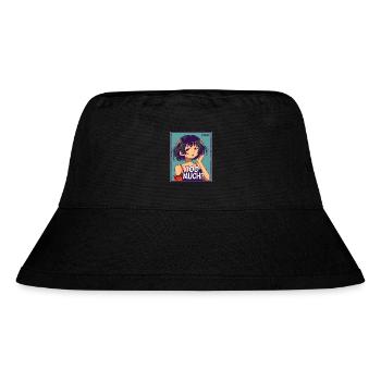 Too much? Anime Girl - Stanley/Stella Recycled Bucket Hat - black - Front