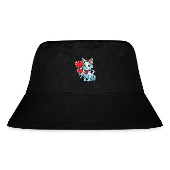Coeur de chat - Saint-Valentin - Bob recyclé Stanley/Stella - noir - Devant