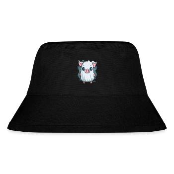 The Little Ghost Pig - Stanley/Stella Recycled Bucket Hat - black - Front