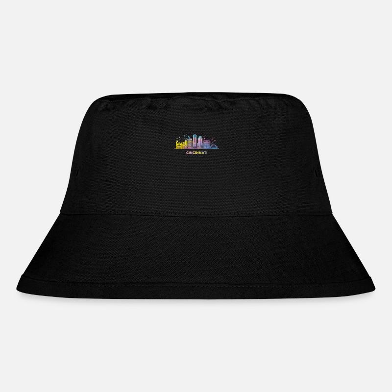 Cincinnatian Skyline Cincinnati - Stanley/Stella recycelter Bucket Hat - Schwarz