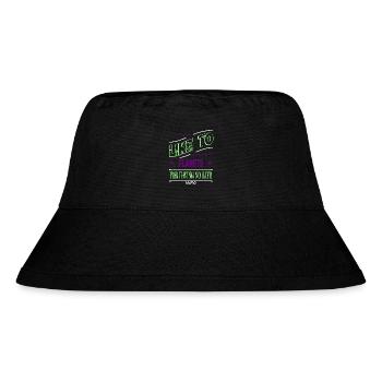 telescope funny sayings spaceship geek - Stanley/Stella recycelter Bucket Hat - Schwarz - Vorne