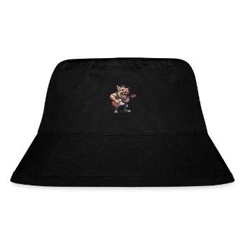 Punk Rock Music Guitar Pig - Stanley/Stella Recycled Bucket Hat - black - Front