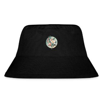 Freesien gezeichnet - Stanley/Stella recycelter Bucket Hat - Schwarz - Vorne