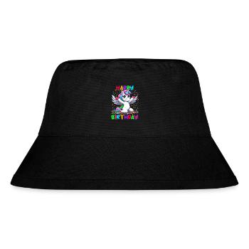 Birthday Unicorn Happy Birthday Kids Confetti - Stanley/Stella Recycled Bucket Hat - black - Front