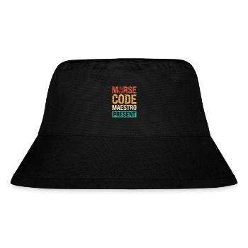 Radio Moderator Vintage Morse Code Experte - Stanley/Stella recycelter Bucket Hat - Schwarz - Vorne