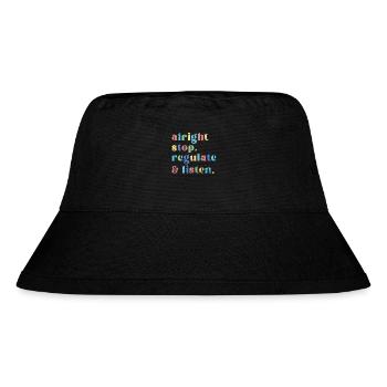 Aufhören Regulieren Und Zuhören Lehrer - Stanley/Stella recycelter Bucket Hat - Schwarz - Vorne