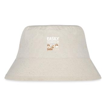 Easily distracted by shih tzus - Stanley/Stella recycelter Bucket Hat - Naturweiß - Vorne