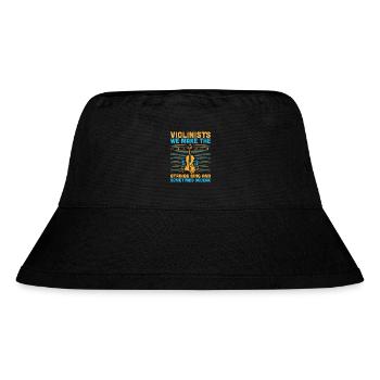 Geiger, wir bringen die Saiten zum Singen und manchmal - Stanley/Stella recycelter Bucket Hat - Schwarz - Vorne
