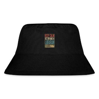 Librarian Retro Gift - Stanley/Stella Recycled Bucket Hat - black - Front