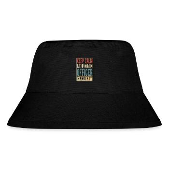 Offiziers-Retro-Geschenk - Stanley/Stella recycelter Bucket Hat - Schwarz - Vorne