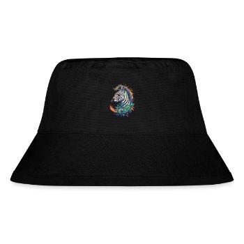 Zebra Spirituelles Mandala Traumfänger Design - Stanley/Stella recycelter Bucket Hat - Schwarz - Vorne