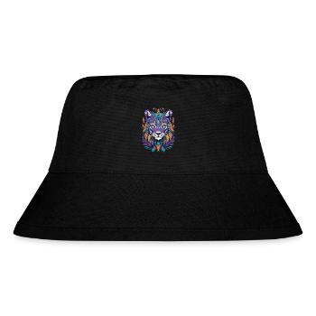 Schwarzer Panther Spirituelles Mandala Design - Stanley/Stella recycelter Bucket Hat - Schwarz - Vorne