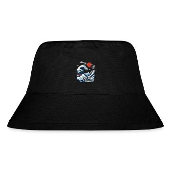 Japanese Ukiyo-E Art Sailboat Captain - Stanley/Stella Recycled Bucket Hat - black - Front
