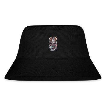 Seeungeheuer Aesthetic Yokai Japanischer Oni - Stanley/Stella recycelter Bucket Hat - Schwarz - Vorne