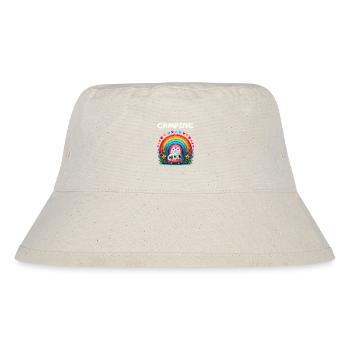 Camping Campsite Travel Caravan Rainbow - Stanley/Stella Recycled Bucket Hat - natural - Front